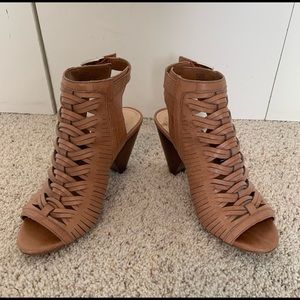 Vince Camuto peep toe booties
